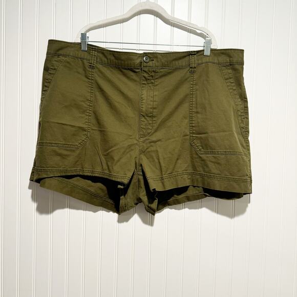 Old Navy Pants - Old Navy OG Chino Shorts Olive Green Cotton Plus Size 3X Pull On